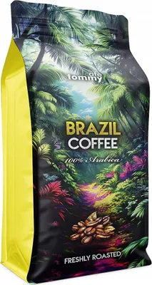 Image de Grains de café du Brésil, 1 kg, 100 % arabica, fraîchement torréfiés, Tommy Cafe