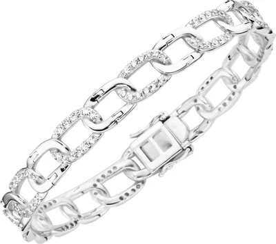 Produktbild von Armband Giorgio Martello Milano mit Zirkonia, Silber 925 Silber 19 cm