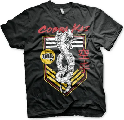 Produktbild von Cobra Kai Punch Patch T-Shirt - X-Large - Black