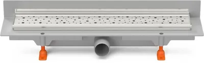 Productafbeelding van Chud?j vloerafvoer voor wandmontage, 450 mm, zijuitlaat D40, afvoermat met roestvrijstalen frame, type CH 450 DN 3