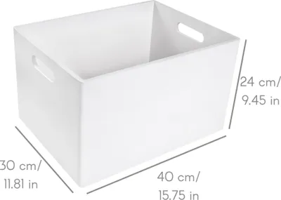 Produktbild von Creative Deco XXL Große Weiße Holzkiste Obstkiste Korb Weihnachten - 40x30x24cm