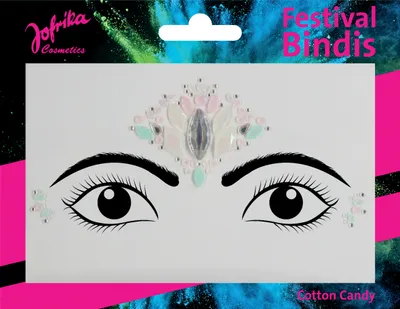 Produktbild von Jofrika 713304 Festival Bindi: Baumwolle Candy