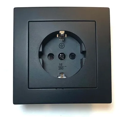 Produktbild von 2627 Levina schwarz Schuko Steckdose Steckanschluss schwarz