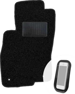 Produktbild von moto-MOLTICO Fahrer Fußmatte Auto Velours Fahrerseite Autoteppiche Schwarz Fahrermatte 1-teilig passend für Fiat Linea 2007-2015