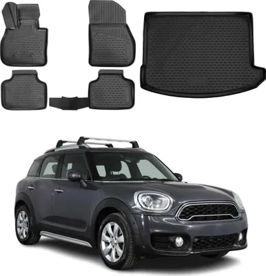 Obrázek produktu pro Sada podlahových rohoží a vložek do kufru pro Mini Cooper Countryman 2017-2021 TPE černá