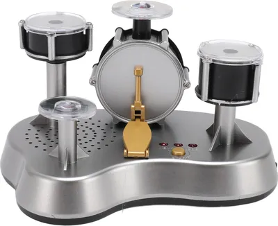 Image de Mini Drum Set Batterie AAA alimenté compact base stable Riche détails doigts pour la décoration Collection Kids