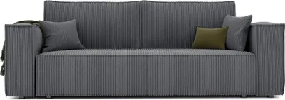 Produktbild von Idohome Freistehendes Polstersofa BALI Sofa mit Schlaffunktion & Stauraum – Modernes Schlafsofa, Cordstoff Dunkelgrau,Poso 34-platzsparend & langlebig