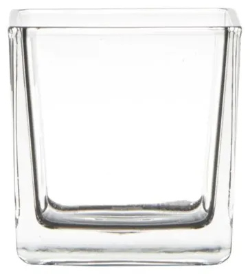 Produktbild von Teelichthalter, Dekoglas WÜRFEL CUBE H. 8cm 8x8cm transparent Hakbijl