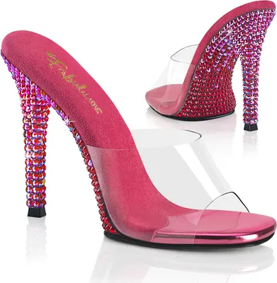 Produktbild von GALA-01DMM Damen Slipper von Fabulicious, Transparent Pink , EU 37, US 7