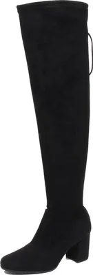 Produktbild von F8334 stivale donna eco suede UNISA black stretch boot shoe woman