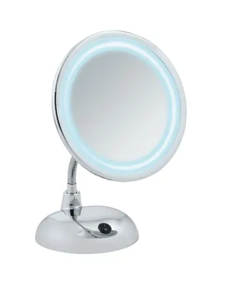 Produktbild von WENKO Kosmetik Spiegel Schmink 3 Vergrößerung Fach Beleuchtung LED STYLE Chrom