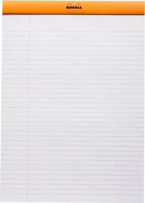 Produktbild von Rhodia - Schreibblock A4 Linie 80 Blatt 80gr orange | 5 Stück