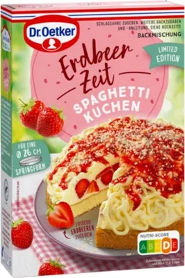 Produktbild von Dr. Oetker Erdbeer Zeit Spaghetti Kuchen Limited Edition 335g