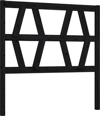 Produktbild von vidaXL Kopfteil Schwarz 81x4x100 cm Massivholz Kiefer