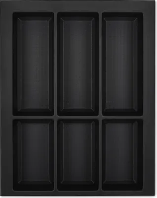 Produktbild von ORGA-BOX VII Design Besteckeinsatz schwarz 376 x 474 mm Besteckkasten für Warendorf Beeck KH Schröder Küchen uvm. mit 45er Korpus