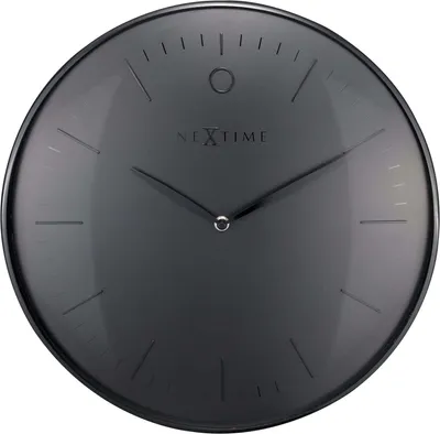 Produktbild von NeXtime 3235ZW, Wand, Quarzuhr, Kreis, Schwarz, Glas, Erwachsene