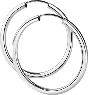 Produktbild von V Creolen 925/- Sterling Silber 4,0cm weiß 299210105R