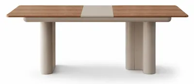 Immagine prodotto di Tavolo da pranzo moderno, in legno massello, di alta qualità, elegante, raffinato e stabile