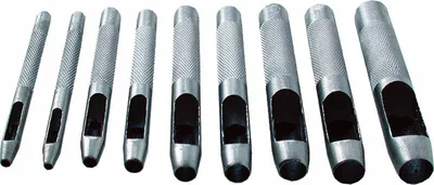 Immagine prodotto di Punzone per cuoio, set di 9, 2,5-10 mm