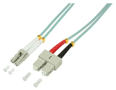 Image de LogiLink Professional FP3LS10 Câble patch fibre optique LogiLink, LC-Duplex - SC-Duplex, OM3, 10,0 m