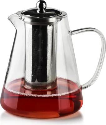 Produktbild von Teekanne mit Teesieb Borosilikatglas PETER Peter 1,3L 8,4x14x18 cm Transparent 1 Stück