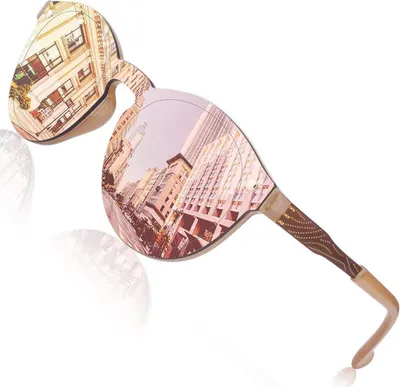 Immagine prodotto di GQUEEN Occhiali da sole Donna Uomo Specchiati Grandi Rotondi UV400 Futuro Design