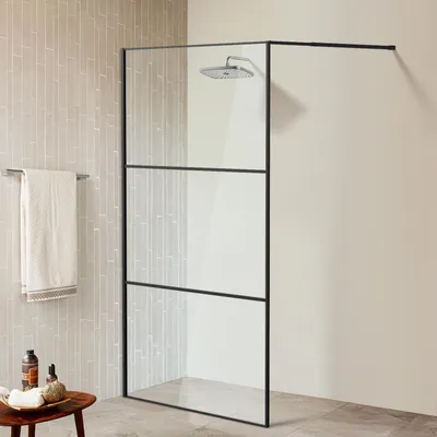 Immagine prodotto di Bettizia cabina doccia 120X200cm schermo doccia per cabina doccia ESG vetro di sicurezza 5mm nero