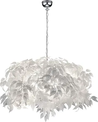 Image de Suspension LEAVY Feuilles Abat-jour blanc 70cm