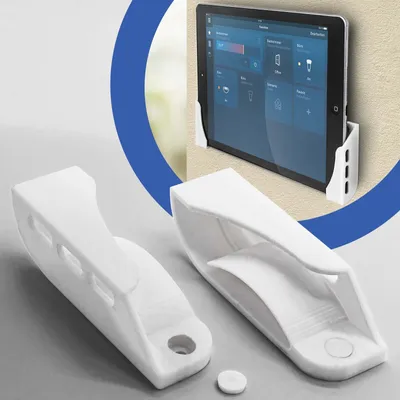 Produktbild von Tablet Handy Wandhalterung Smarthome Halter Universal passend für iPad iPhone Samsung Weiß