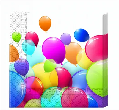Produktbild von Fliegende Balloons 2-lagige Papierservietten 33x33cm 20 Stück