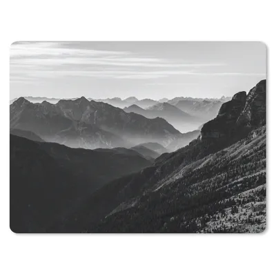 Produktbild von MuchoWow® Mauspad Mousepad Berge - Natur - Nebel 23x19 cm - Mousepads - Maus Mat - Pad - Mausunterlage - Schreibtischunterlage - Mauspad