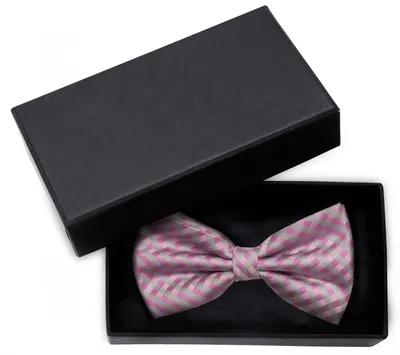 Produktbild von Fabio Farini - 1 Stück Rosa Herren Fliegen - Männer Querbinder Vorgebunden Bowtie Karomuster Grau/Pink - Carnival Pink/Decay