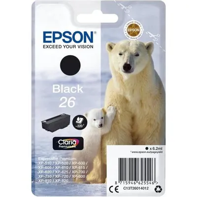 Obrázek produktu pro Epson Polar bear Řada inkoustů Claria Premium, Černá, Inkoust na pigmentové bázi, 1 kusů