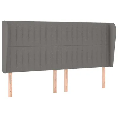 Produktbild von vidaXL Kopfteil mit Ohren Dunkelgrau 163x23x118/128 cm Stoff