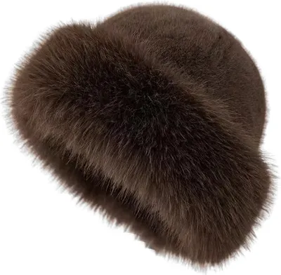 Produktbild von Frauen Winter Hut Faux Pelz Dicke Warme Wärme Retention Dome Einfarbig Fischer Hut Im Freien Skifahren Radfahren Kopfbedeckungen-Kaffee