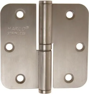 Produktbild von Oberlagerscharnier HR DR 80x80x2,5 mm Edelstahl SUS 202, rechts