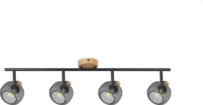 Image de Bandeau lumineux hêtre / noir mat E14 4x40W Grendel 3130 Rabalux
