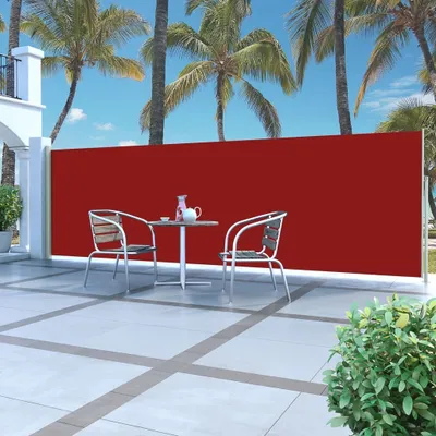 Productafbeelding van De Living Store uitschuifbare zonnescherm, 160x500 cm, rood