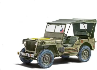 Produktbild von Modellbausatz 1:24 Willys Jeep MB 80th Anniversary, detailliert