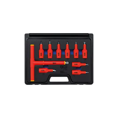Image de BGS Jeu de douilles à embout VDE Entraînement Carré intérieur 12,5 mm (1/2") Profil en T (pour Torx) T20 - T55 10pcs - 7131