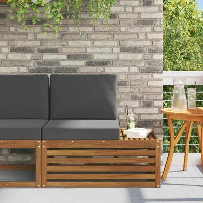 Produktbild von "Neues Produkt" Outdoor Endsofa Natur 91x63x73 cm Massivholz Akazie - Gartenstühle V3402