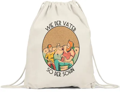 Produktbild von Wie Der Vater So Der Sohn Turnbeutel Gymsack  Gaming Konsole Controller Zocken Spielen Geschenkidee