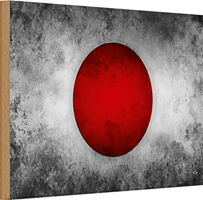 Produktbild von Holzschild Spruch Flagge 30x20cm Japan Fahne
