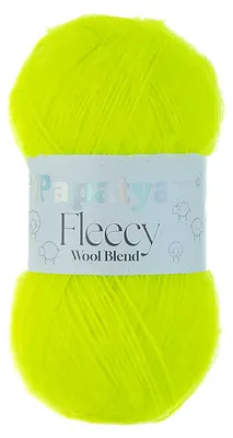 100g Papatya Fleecy Kuschelgarn 20% Wolle veredelt Oeko-Tex Häkelgarn Strickgarn neongelb