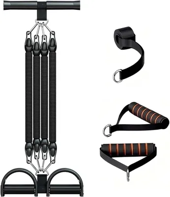 Produktbild von Widerstandsbänder Set, für Heimtraining, 5-in-1, mit Griffen und Türankern, für Krafttraining