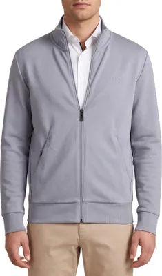 Produktbild von Boss Green Sweatjacke skaz blau Baumwolle Stehkragen
