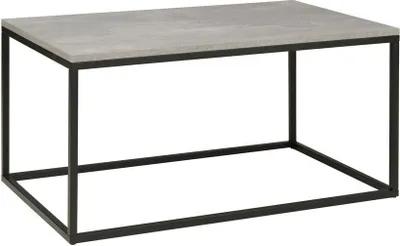 Produktbild von Couchtisch Loft Sofatisch Wohnzimmertisch Beisteltisch (Schwarz/Denver Eiche Graphit)