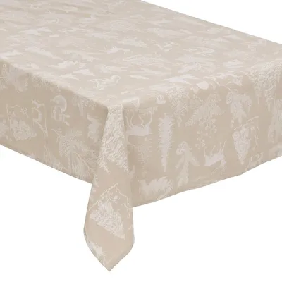 Produktbild von Tischdecke mit Tiermotiv, beige, 140 x 360 cm