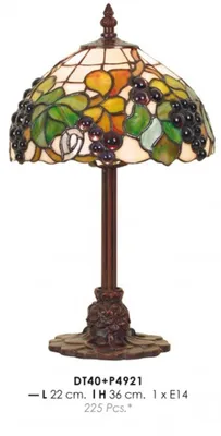 Image de Casa Padrino Lampe de table Tiffany Ø 22 x H. 36 cm - Lampe de bureau faite main
