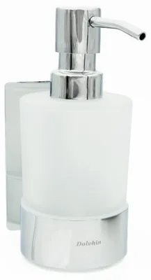 Imagen del producto de Dispensador de jabón de pared de vidrio mate con bomba de acero inoxidable